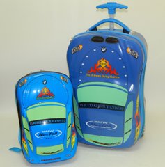 Набор чемодан детский на колесах + рюкзак "Авто" 520345