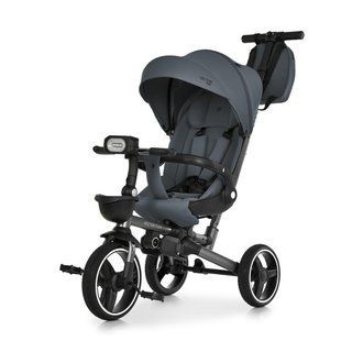 Велосипед триколісний з батьківською ручкою EL CAMINO VECTOR Charcoal Gray, поворотне сидіння, складається, ME 1162