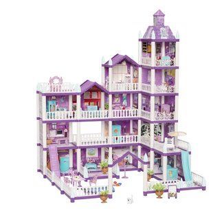 Кукольный домик "Dream Villa Castle" - Замок мечты, мебель, аксессуары, 68 &times; 53 &times; 84 см., фиолетовый, 462-36