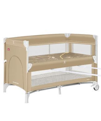 Манеж дитячий CARRELLO Porta CRL-18103 Sand Beige (Карелло Порта), дворівневе дно, 125х65х79 см