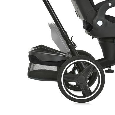 Велосипед триколісний з батьківською ручкою EL CAMINO VECTOR Black, поворотне сидіння, дощовик, ME 1162-1