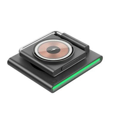 Бездротова зарядка Qi 3in1 wireless charger RGB, 23W, XYJ WW3
