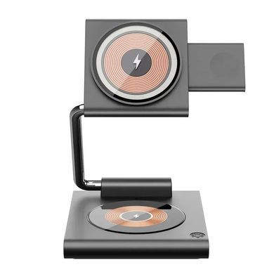 Бездротова зарядка Qi 3in1 wireless charger RGB, 23W, XYJ WW3
