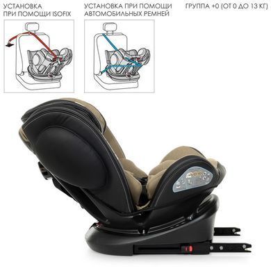 Автокресло детское EL CAMINO, Evolution 360, 0-36 кг, бежевое, ME 1045 Royal Beige