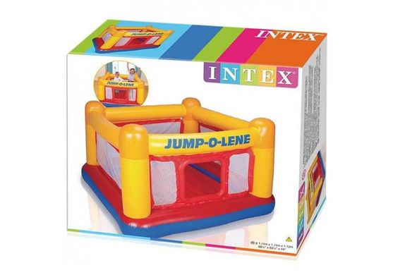 Детский надувной игровой центр - батут, замок "Playhouse" Intex 48260, 174*174*112см