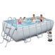 Каркасний басейн Bestway 56442, 404 х 201 х 100 см, пісочний насос 3 028 л/год, дозатор, сходи