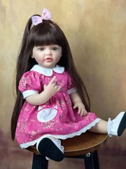 Лялька вінілова 55см, ручна робота, вишукана лялька для дівчинки, Reborn Baby Doll 7