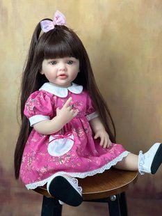 Кукла виниловая 55см, ручная работа, изысканная кукла для девочки, Reborn Baby Doll 7