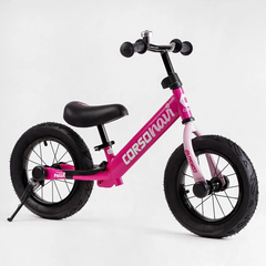 Велобіг беговел дитячий "CORSO NAVI", надувні колеса 12 дюймів, малиновий, для дівчинки, RD-9033