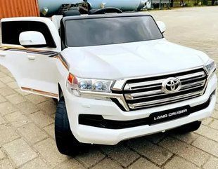 Електромобіль дитячий ліцензійний Джип Toyota Land Cruiser білий (JJ2022EBLR-1)