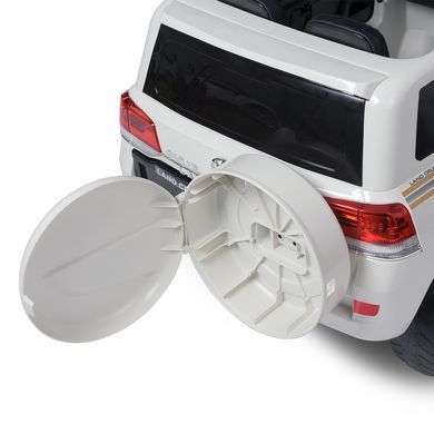 Электромобиль детский лицензионный Джип Toyota Land Cruiser белый (JJ2022EBLR-1)