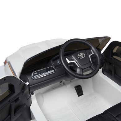Электромобиль детский лицензионный Джип Toyota Land Cruiser белый (JJ2022EBLR-1)