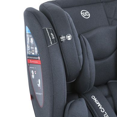 Автокрісло дитяче EL CAMINO Everest, поворот 360&deg;, Isofix, 0-36 кг, чорне, ME 1114 Black