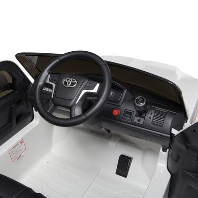 Электромобиль детский лицензионный Джип Toyota Land Cruiser белый (JJ2022EBLR-1)