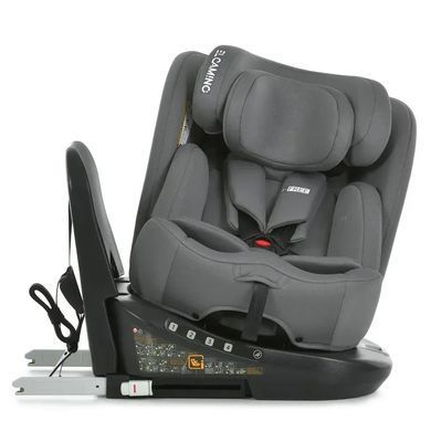 Автокрісло дитяче EL CAMINO i-Free, поворот 360&deg;, Isofix, i-Size R129 (40-150см), сіре, ME 1187 Shadow Gray