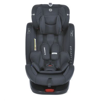 Автокрісло дитяче EL CAMINO Everest, поворот 360&deg;, Isofix, 0-36 кг, чорне, ME 1114 Black