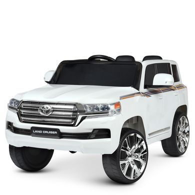 Электромобиль детский лицензионный Джип Toyota Land Cruiser белый (JJ2022EBLR-1)