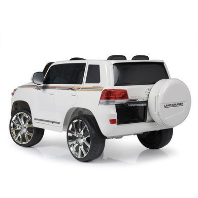Электромобиль детский лицензионный Джип Toyota Land Cruiser белый (JJ2022EBLR-1)
