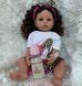 Кукла виниловая 55см, ручная работа, мулатка с кучеряшками, Reborn Baby Doll 56