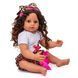 Кукла виниловая 55см, ручная работа, мулатка с кучеряшками, Reborn Baby Doll 56