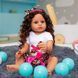 Кукла виниловая 55см, ручная работа, мулатка с кучеряшками, Reborn Baby Doll 56
