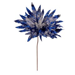 Цветок декоративный Novogod'ko Хризантема, синий, 24 см, 973973
