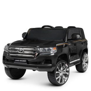 Електромобіль дитячий ліцензійний Джип Toyota Land Cruiser чорний (JJ2022EBLR-2)