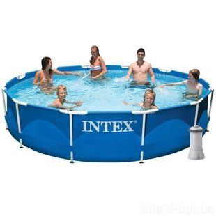 Каркасний басейн, фільтр-насос 2006 л/год, картридж типа А, 366*76 см., Intex 28212 NP