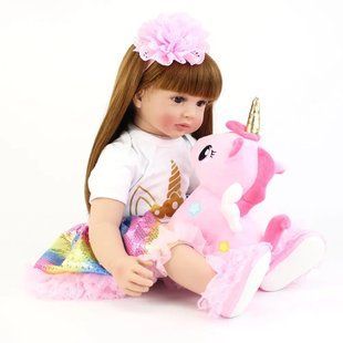Кукла виниловая 55см, ручная работа, изысканная кукла для девочки, Reborn Baby Doll 8