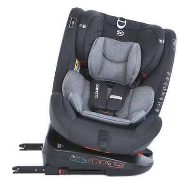Автокрісло дитяче EL CAMINO Everest, поворот 360&deg;, Isofix, 0-36 кг, сіре, ME 1114 Light Gray