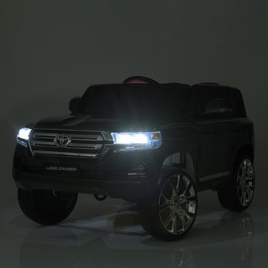 Електромобіль дитячий ліцензійний Джип Toyota Land Cruiser чорний (JJ2022EBLR-2)