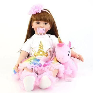 Лялька вінілова 55см, ручна робота, вишукана лялька для дівчинки, Reborn Baby Doll 8