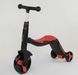 Самокат 3в1 3-колёсный ( велосипед, беговел), музыка, свет Best Scooter JT 28288 красный