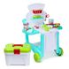 Детский игровой набор доктора с тележкой, медицинские инструменты, чемодан-трансформер ,008-929