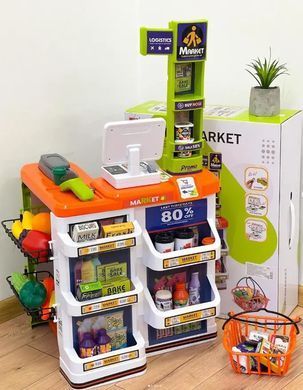 Детский игровой большой магазин, супермаркет с продуктами (60 предметов), 668-134