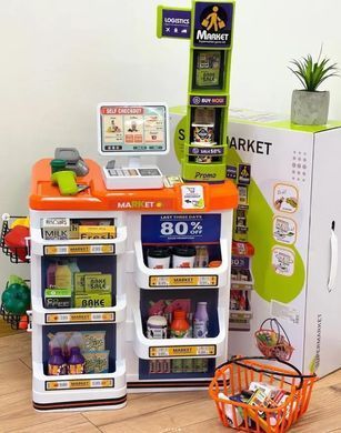 Детский игровой большой магазин, супермаркет с продуктами (60 предметов), 668-134