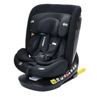 Автокрісло дитяче EL CAMINO i-HOLD, поворот 360&deg;, ISOFIX, зріст 40-150см, чорне, ME 1188 Black