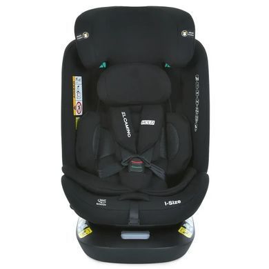 Детское автокресло EL CAMINO i-HOLD, поворот 360&deg;, ISOFIX, рост 40-150см, черное, ME 1188 Black