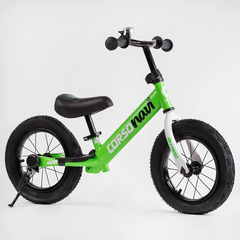 Велобіг беговел дитячий "CORSO NAVI", надувні колеса 12 дюймів, зелений, для хлопчика RD-5674