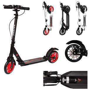 Самокат двухколёсный TILLY Galaktika GS-0025 Black, дисковый тормоз, от 7 лет