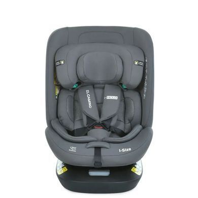 Автокрісло дитяче EL CAMINO i-HOLD, поворот 360&deg;, ISOFIX, зріст 40-150см, сіре, ME 1188 Shadow Gray