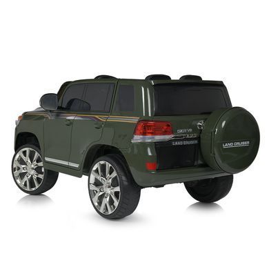 Електромобіль дитячий ліцензійний Джип Toyota Land Cruiser з м'яким сидінням (JJ2022EBLR-10) хакі