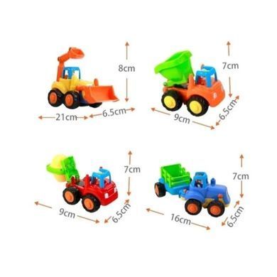 Набор инерционных машинок для детей "Спецтехника", 4 машинки, LIMO TOY 326