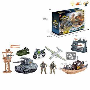 Игровой набор военного, солдаты с транспортом, F17-3