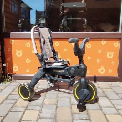 Велосипед триколісний, складний, TILLY COMBI T-392 BLACK