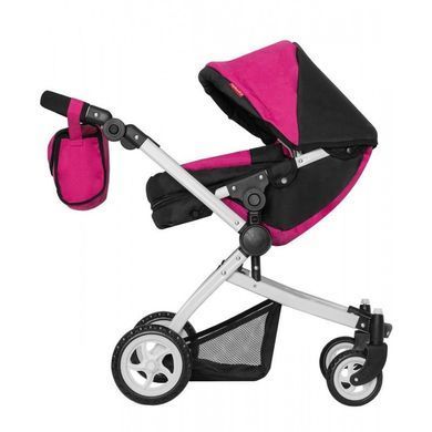 Коляска для ляльок трансформер, Melobo Carrello Connect для двійні, 9651A Hot pink