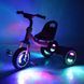 Велосипед детский трехколесный Turbo Trike M 3650-M-1 розовый, голубой, светящиеся колёса