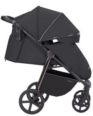 Коляска прогулочная CARRELLO Bravo Plus 2023 Jet Black,CRL-5515, черная, Карелло Браво