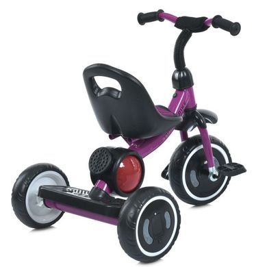 Велосипед дитячий триколісний Turbo Trike M 3650-M-2 фіолетовий, салатовий, колеса, що світяться