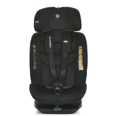 Автокрісло дитяче EL CAMINO i-JOY, поворот 360&deg;, ISOFIX, зріст 40-150см, чорне, ME 1205 Black